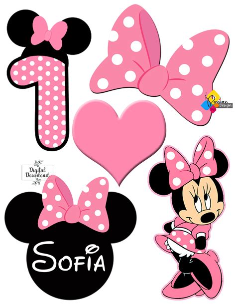 Free Printable Minnie Mouse Cake Topper